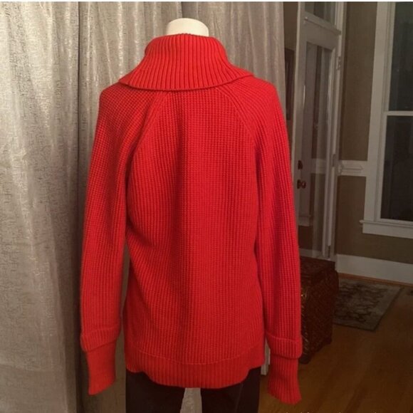 Calvin Klein Ladies Red Cable Knit Sweater Size L NEW WITH TAG! - Picture 7 of 9